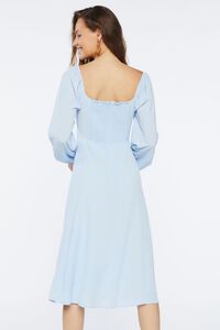 LIGHT BLUE Peasant-Sleeve Sweetheart Dress, image 3