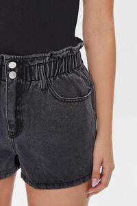 BLACK Paperbag Denim Shorts, image 6