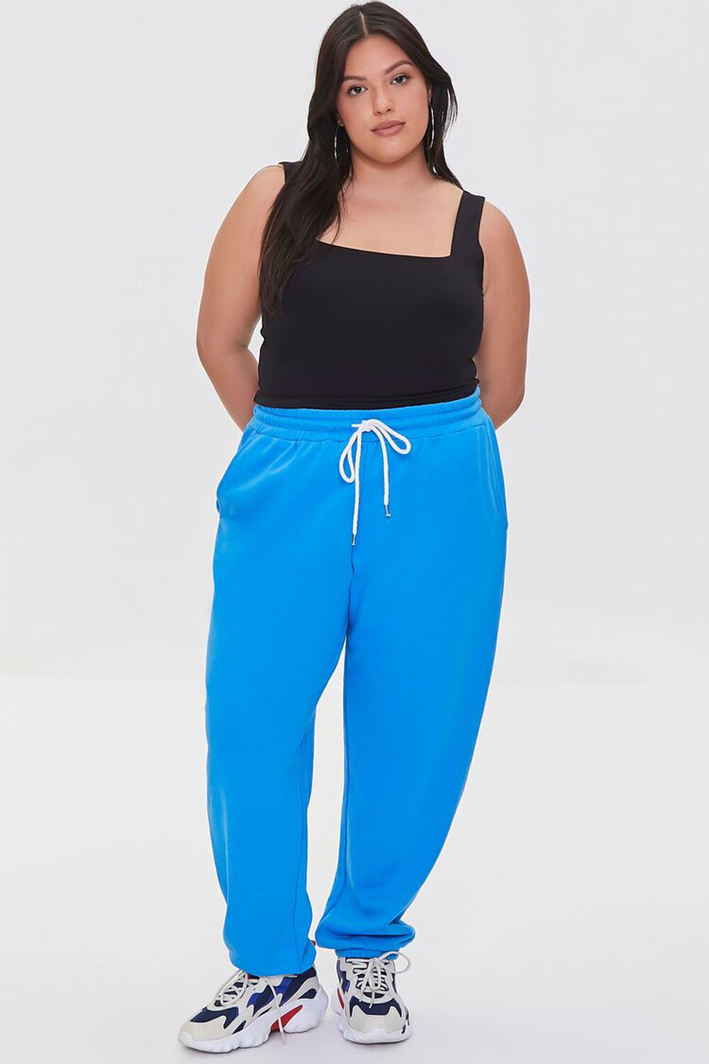 BLUE Plus Size French Terry Joggers, image 1