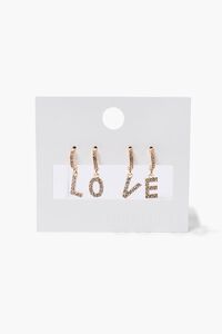 lv letter hoop earrings