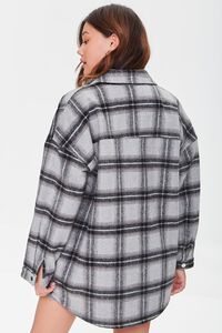 GREY/MULTI Plaid Button-Front Shacket, image 3