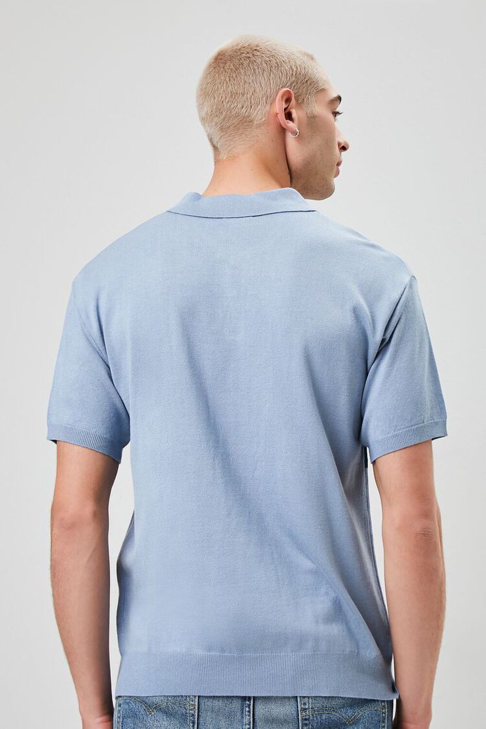 LIGHT BLUE/MULTI Warped Graphic Striped Polo Shirt, image 3
