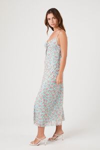 BLUE/MULTI Floral Print Cami Midi Dress, image 2