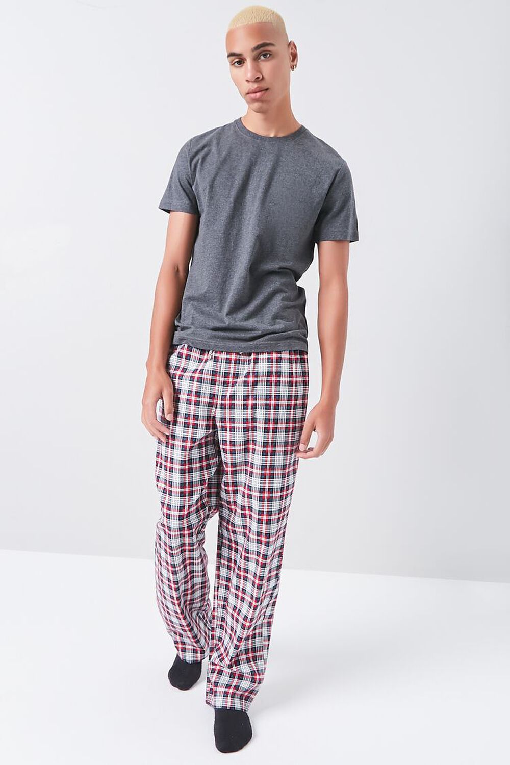 Plaid Drawstring Pajama Pants