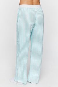 POWDER BLUE/WHITE Striped Wide-Leg Pajama Pants, image 4