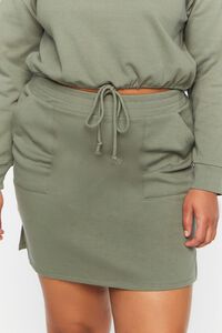 TEA Plus Size Drawstring Pullover & Mini Skirt Set, image 6