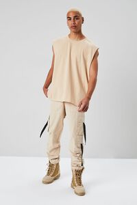 TAUPE Crew Neck Muscle Tee, image 4