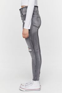 DENIM WASHED Distressed High-Rise Skinny Jeans, image 2