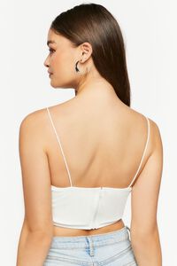 WHITE Shirred Cropped Bustier Cami, image 3