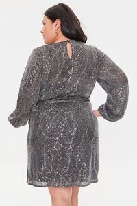 Plus Size Metallic Sequin Mini Dress, image 3
