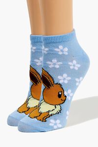 BLUE/MULTI Eevee Graphic Ankle Socks, image 1