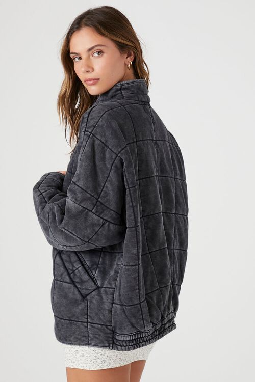CHARCOAL Quilted Zip-Up Jacket, image 3