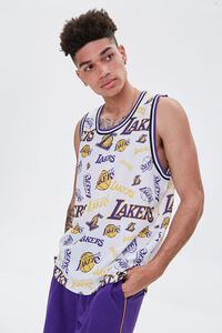 WHITE/MULTI LA Lakers Print Tank Top, image 6