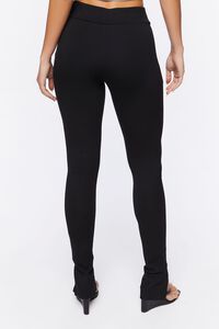 BLACK Split-Hem High-Rise Pants, image 4