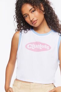 WHITE/MULTI Clueless Graphic Tank Top, image 1