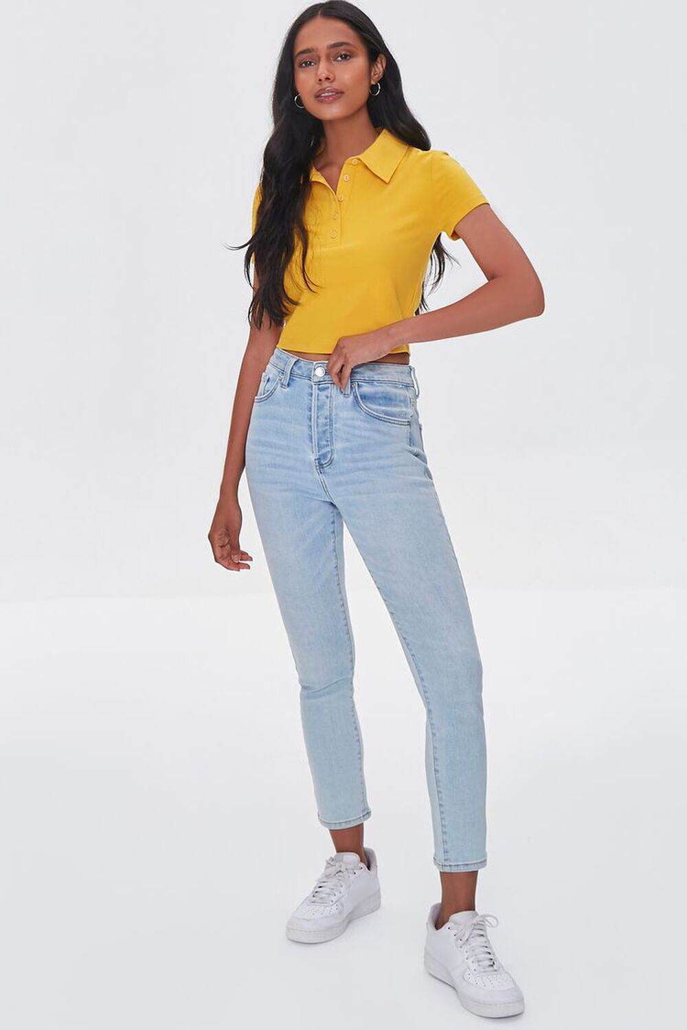 Collared Cropped Tee