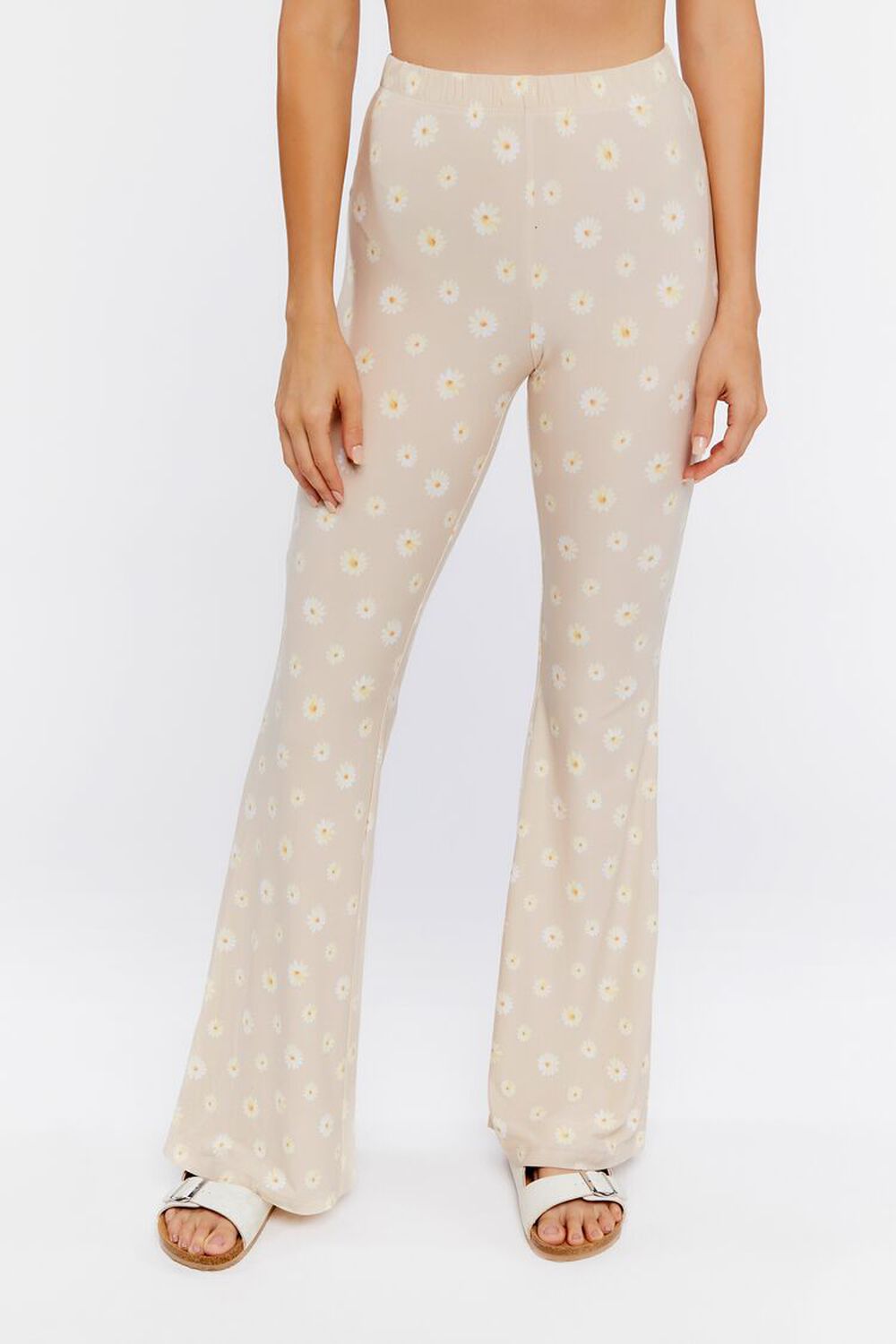 Floral Print High-Rise Flare Pants, image 2