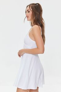 WHITE Surplice Skater Mini Dress, image 2