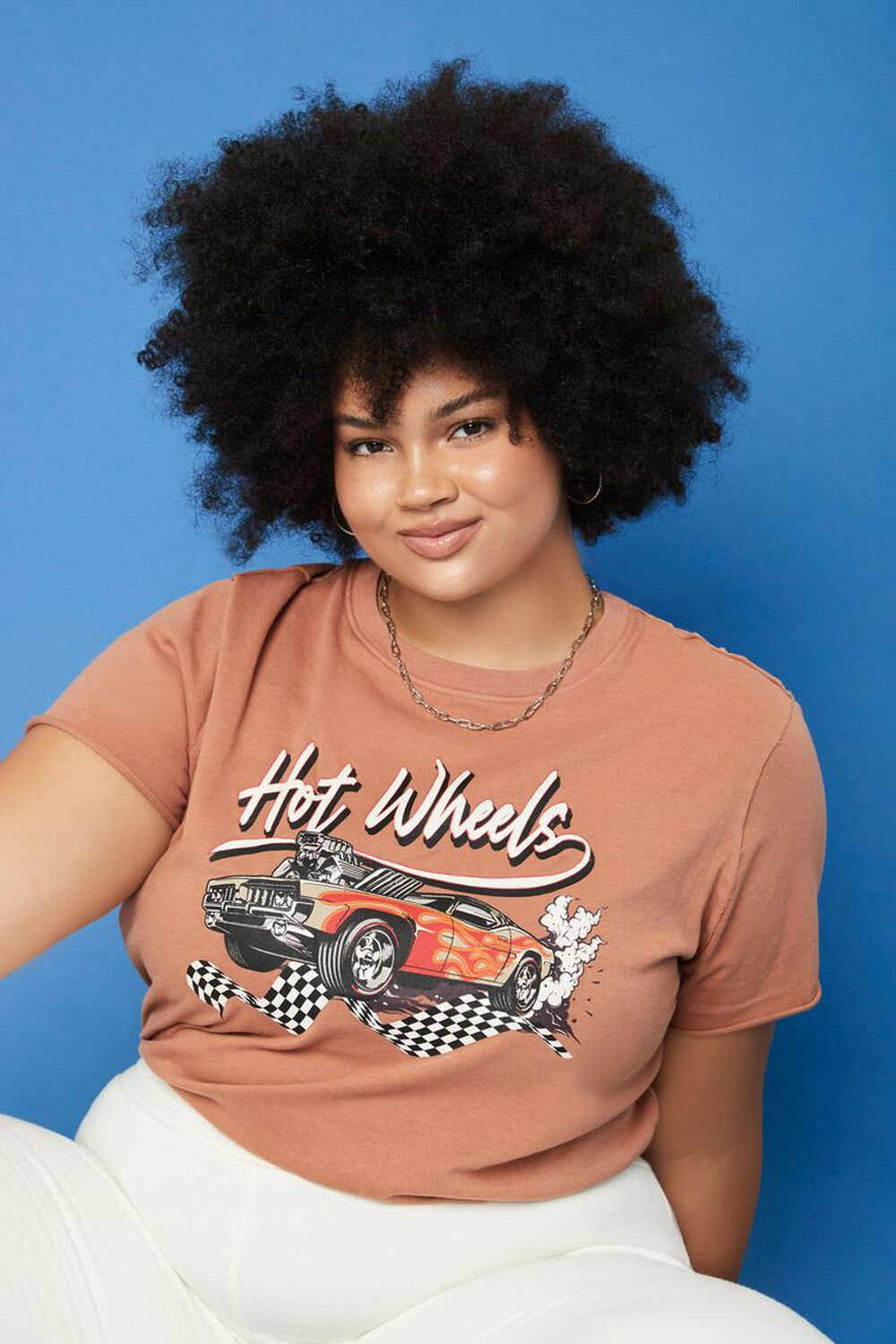 BROWN/MULTI Plus Size Hot Wheels Graphic Tee, image 1
