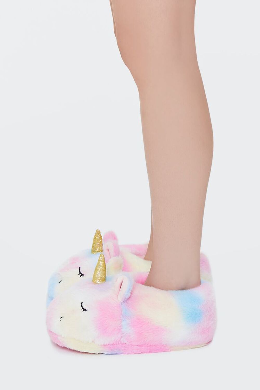 PINK/MULTI Plush Unicorn Indoor Slippers, image 2