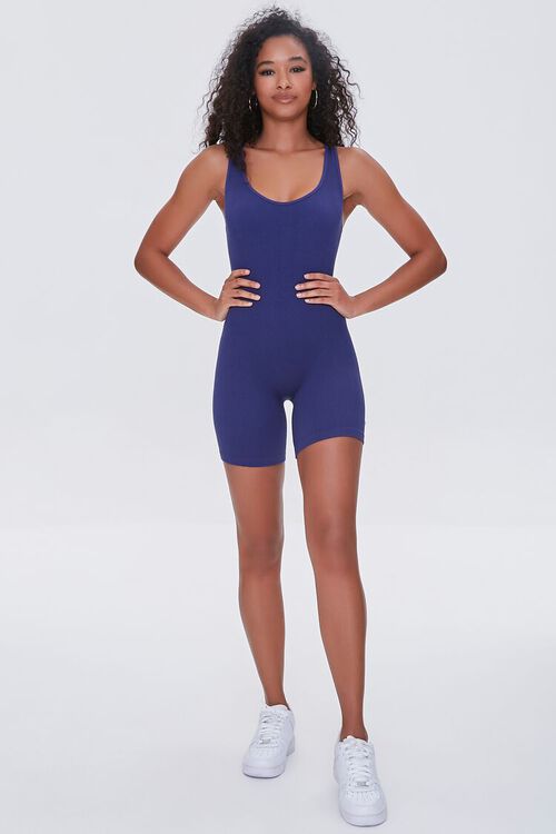 NAVY Sleeveless Fitted Romper, image 4