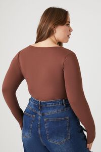 CHOCOLATE Plus Size Fitted Bodysuit, image 3