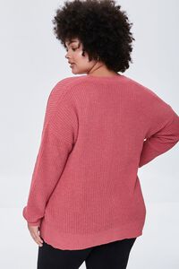 BERRY Plus Size Ribbed Cardigan Sweater, image 3