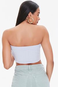BABY BLUE Cable Sweater-Knit Tube Top, image 3