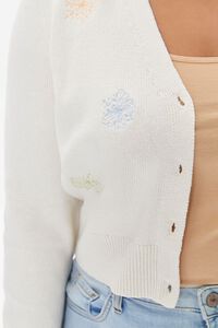 CREAM/MULTI Plus Size Butterfly Cardigan Sweater, image 5
