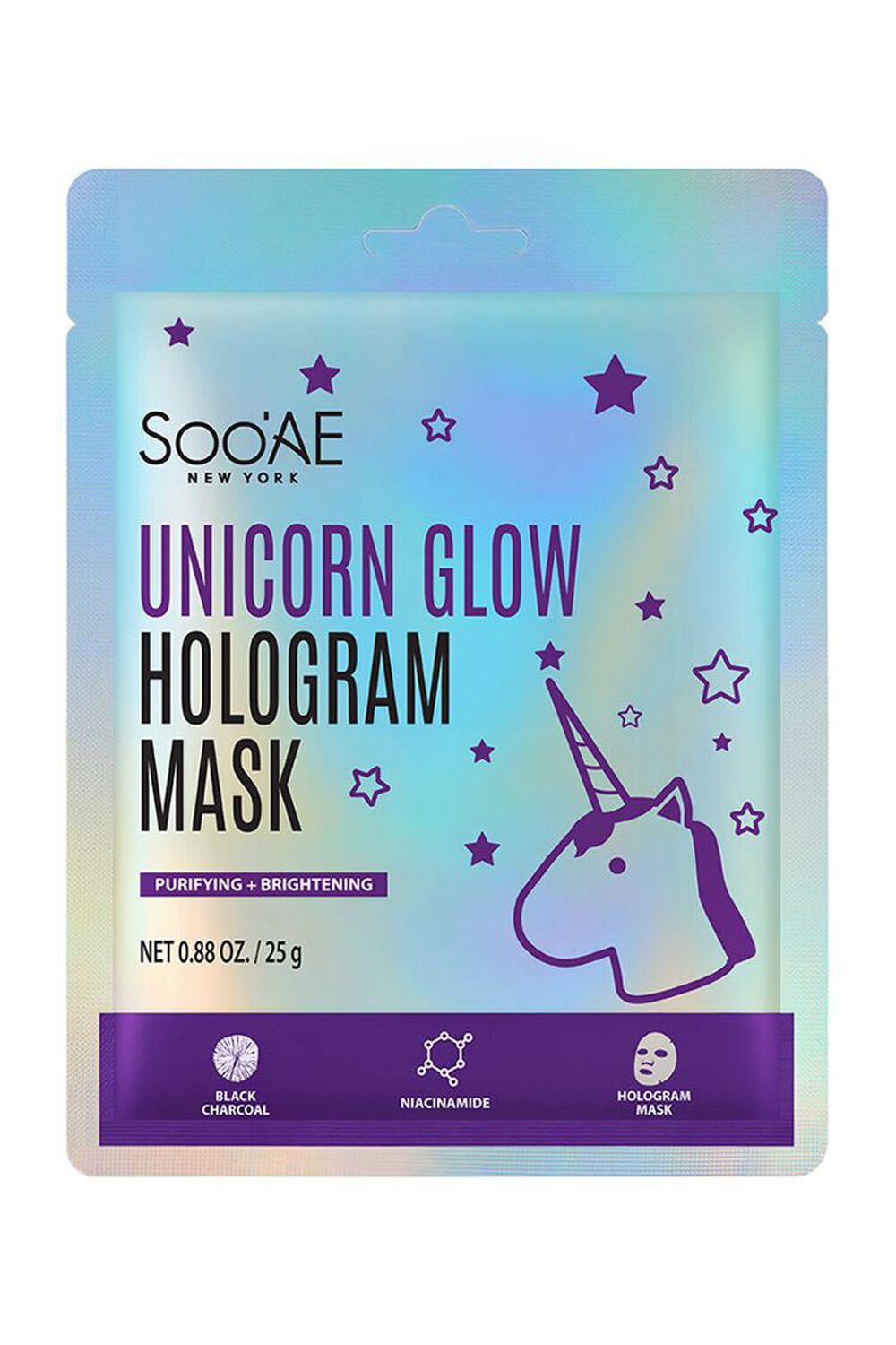 PURPLE SooAe Unicorn Glow Hologram Mask, image 1