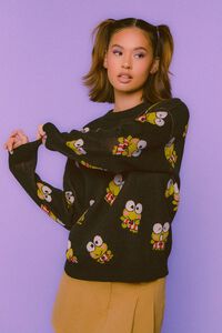 BLACK/MULTI Hello Kitty & Friends Keroppi Sweater, image 1