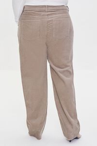 TAUPE Plus Size Corduroy High-Rise Pants, image 4