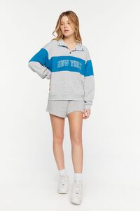 HEATHER GREY/BLUE New York Heathered Graphic Pullover, image 4