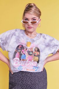 GREY/MULTI Plus Size Malibu Barbie™ Tie-Dye Tee, image 1