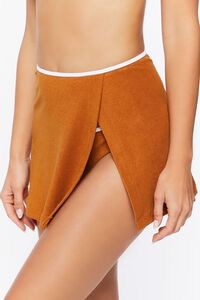 MAPLE Contrast-Trim Swim Cover-Up Skirt, image 3