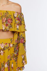 YELLOW/MULTI Floral Print Crop Top & Mini Skirt Set, image 5
