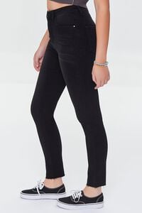 WASHED BLACK Essentials High-Rise Frayed Jeans, image 3