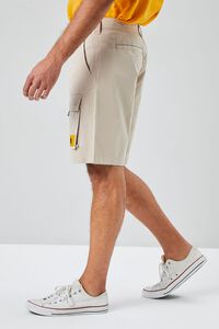 TAUPE Sun Patch Graphic Cargo Shorts, image 3