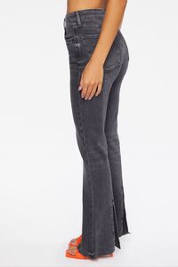 WASHED BLACK Distressed Raw-Cut Bootcut Jeans, image 3