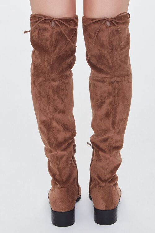 TAUPE Faux Suede Over-the-Knee Boots, image 3