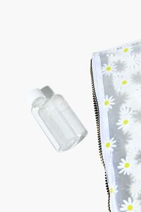 WHITE/MULTI Daisy Print Makeup Bag & Travel Bottle Set, image 4