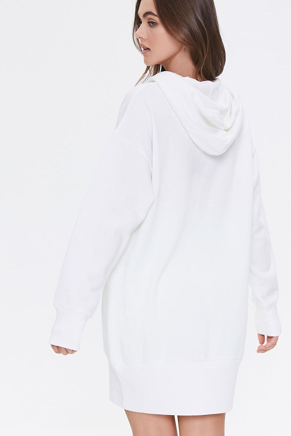 WHITE Mini Hoodie Dress, image 3