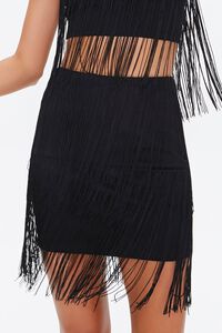 BLACK Fringe Tube Top & Skirt Set, image 6