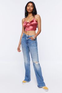 DUSTY PINK Satin Cropped Cami, image 4