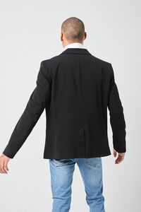 BLACK Notched Double-Breasted Blazer, image 3