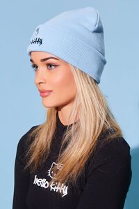 BLUE/BLUE Embroidered Hello Kitty Beanie, image 2