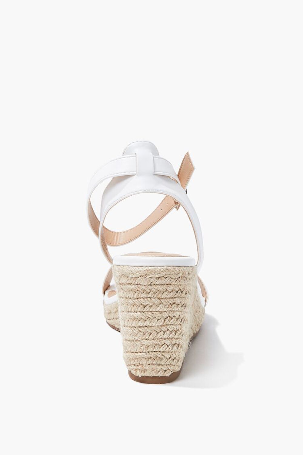WHITE Single-Strap Espadrille Wedges (Wide), image 3