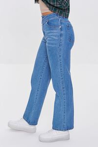 MEDIUM DENIM Crisscross Belt Straight-Leg Jeans, image 3