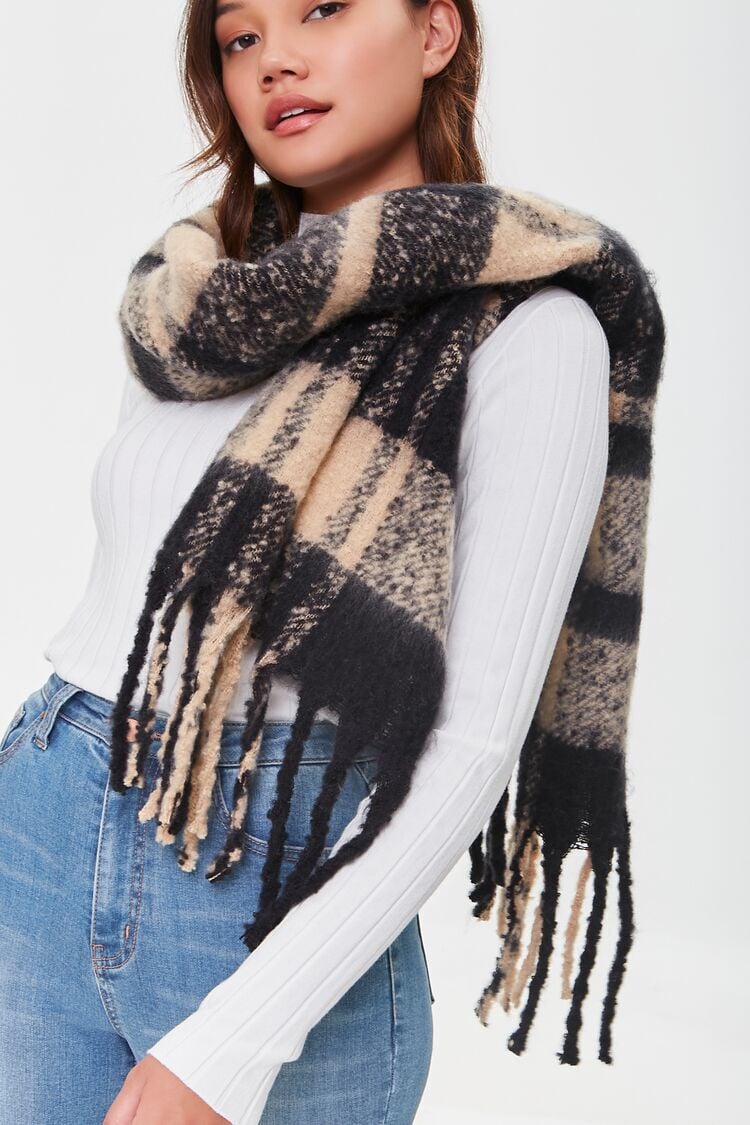 stole imitation fur Vintage woo loom scarf