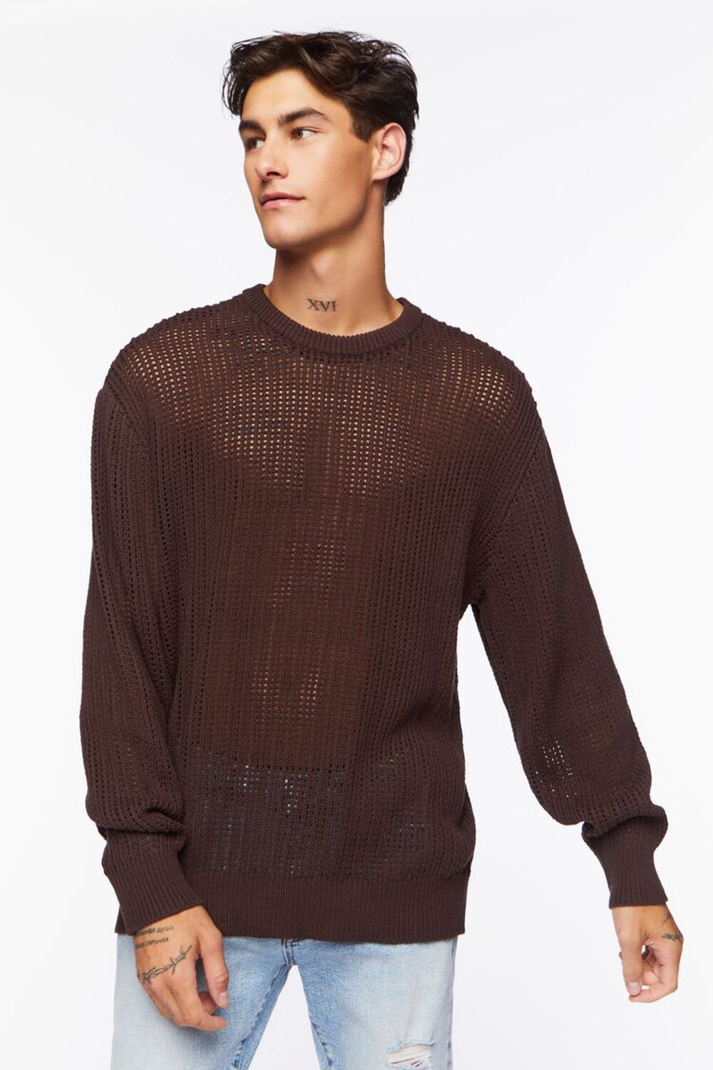 COCOA Open-Knit Crew Sweater, image 1